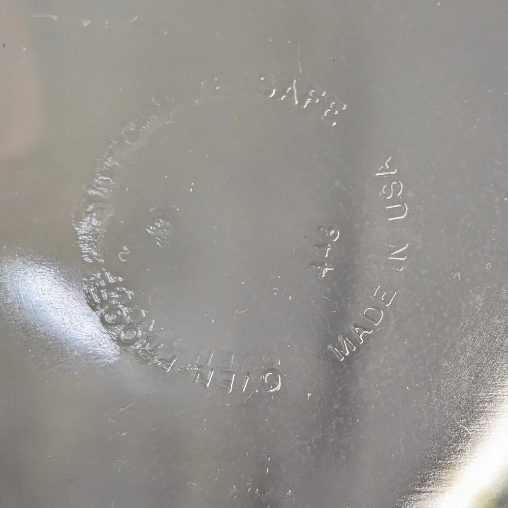 Fire-King Clear Glass Round Casserole Dish 443 Oven Proof Made in USA 1.5 Qt